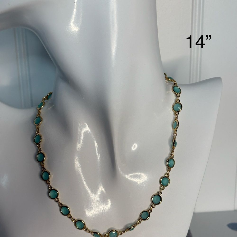 R&R Vintage Gold and Blue/Turquoise Necklace